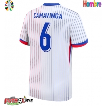 Camiseta Francia Eduardo Camavinga #6 Visitante Equipación Eurocopa 2024 manga corta